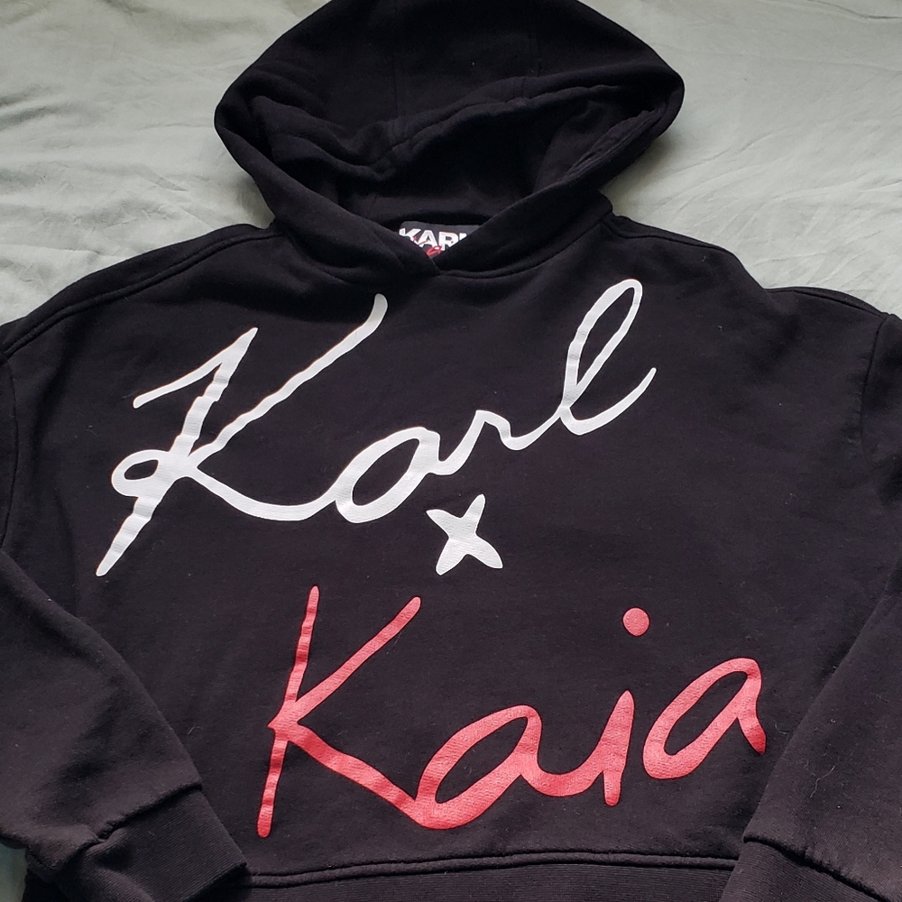Karl Lagerfeld cropped hoodie